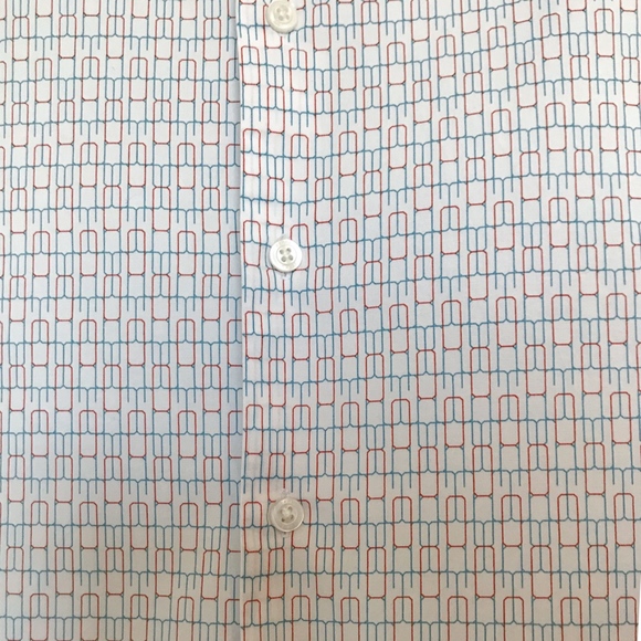 Perry Ellis | Men's L Geometric Button Up Shirt - Picture 4 of 4